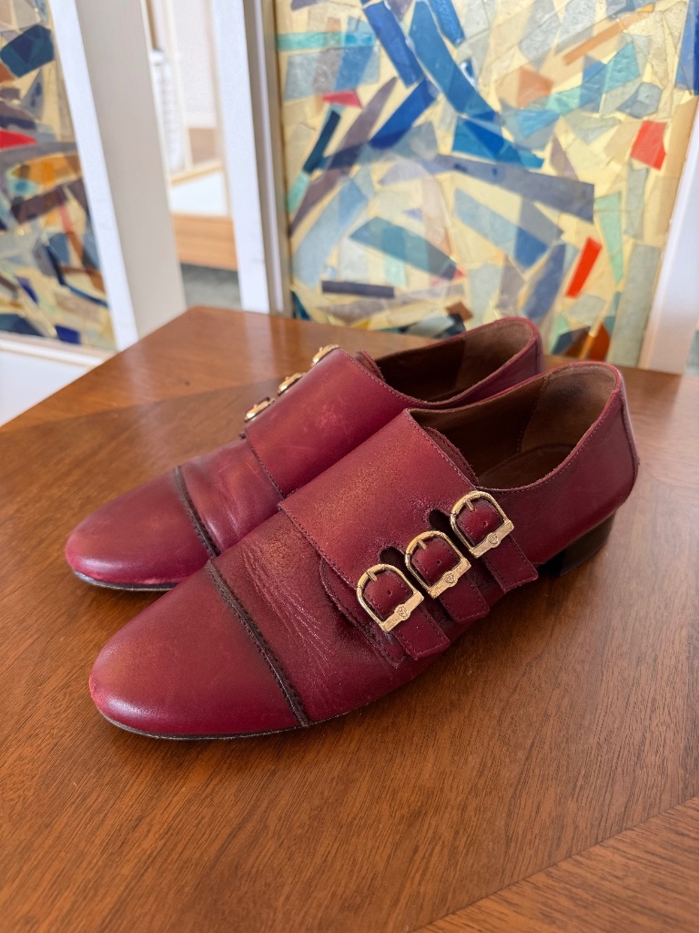 Massimo Dutti size 38 (US 7.5-8) monk strap flat shoes/loafers/oxfords